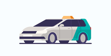 taxi car icon cab automobile passenger transportation service concept flat horizontal
