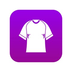 Raglan tshirt icon digital purple for any design isolated on white vector illustration