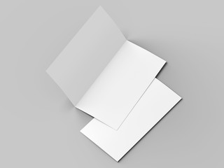 Leaflet folded to DL format - mock up - 3d illustartion