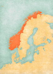 Map of Scandinavia - Norway