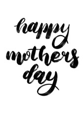 Happy Mother's Day Hand Lettering Inscription. Graphic Calligraphy Illustration Element
