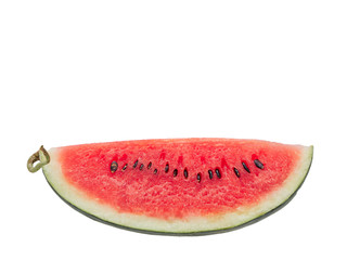 Sweet watermelon slices on white background
