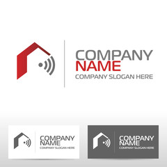 Smart house logo design and template. Vector illustration
