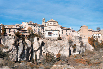 Fototapeta premium Hanging houses on the stones in Cuenca city of Spain