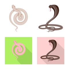 Fototapeta premium Isolated object of mammal and danger icon. Set of mammal and medicine vector icon for stock.