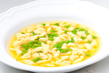 beef bouillon with dumplings