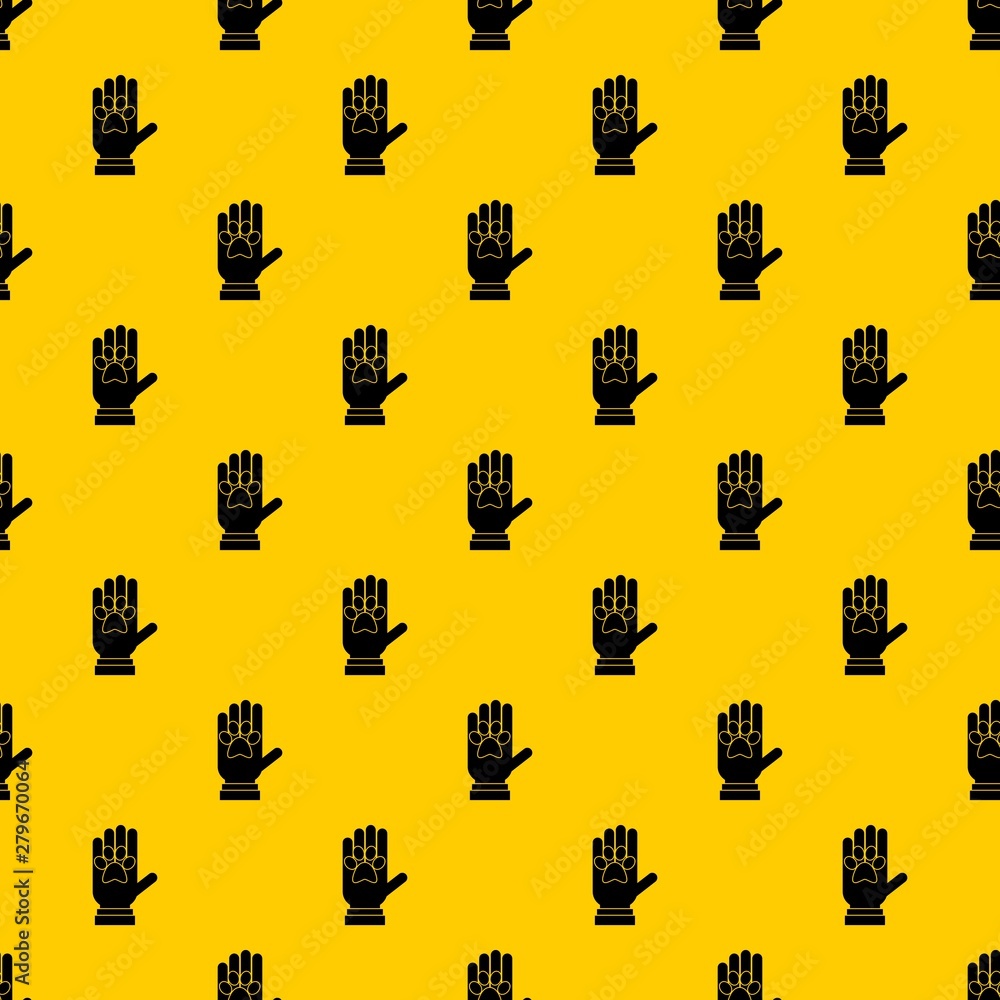 Poster donations for pets pattern seamless vector repeat geometric yellow for any design