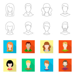 Vector design of professional and photo symbol. Collection of professional and profile stock symbol for web.