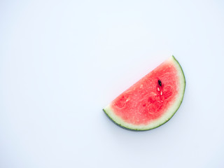 Sliced watermelon on white background