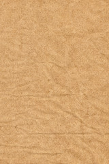 Fototapeta na wymiar Brown Striped Recycle Kraft Paper Coarse Crumpled Grunge Texture