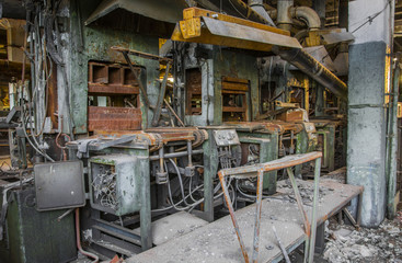 Fototapeta na wymiar Abandobed soviet factory