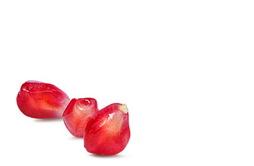 Fresh pomegranate isolated on white background with clipping path