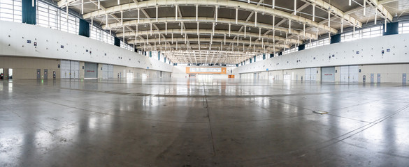 Hangar for storage. Industrial warehouse.