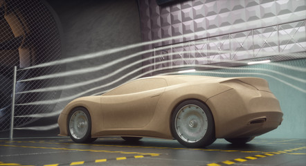 Obraz na płótnie Canvas Wind Tunnel Clay Car Design Transportation