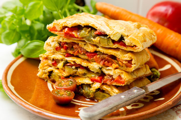Vegetable Empanada spanish galician tapa 