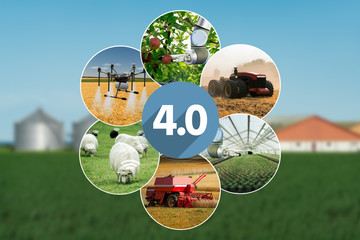 Smart farming and digital agriculture 4.0 concept