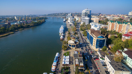 Fototapeta na wymiar Aerial view to the Rostov-on-Don. Russia.