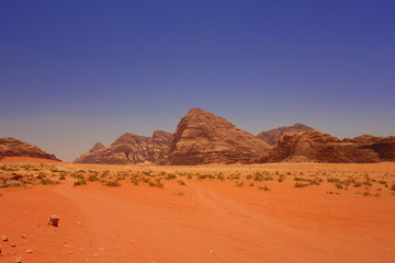 Fototapeta na wymiar Wadi Rum pustynia