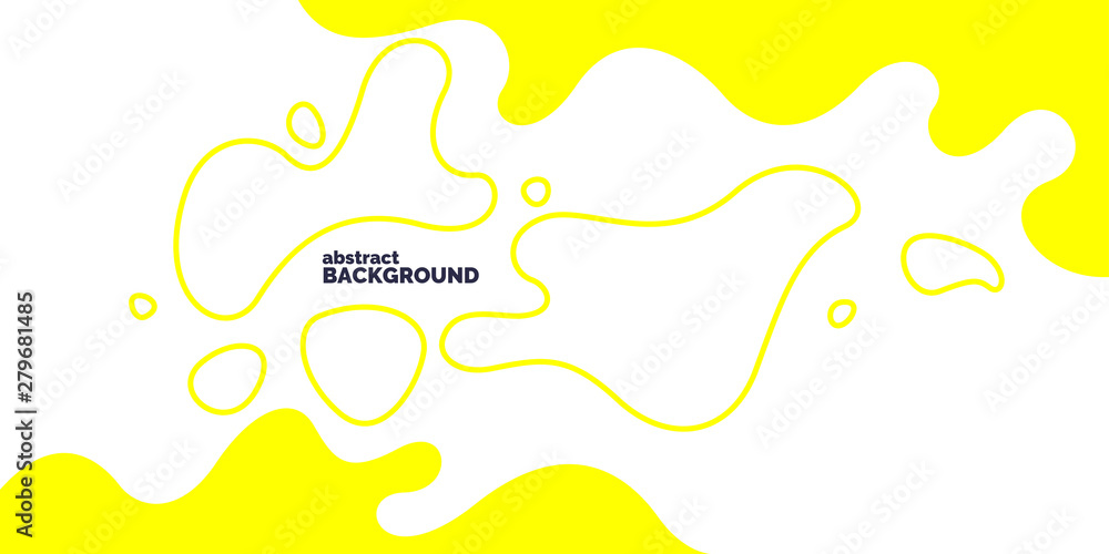 Poster bright poster with dynamic waves. vector illustration in minimal style. abstract background.