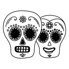 day of the dead celebration skulls masks