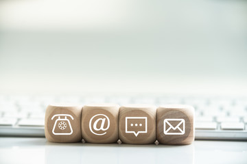 Hotline support contact communication concept