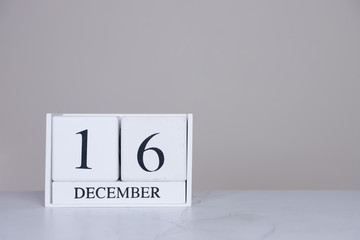 December Date Cube White Background