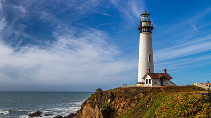 Fototapeta na wymiar Pigeon Point Lighthouse, California