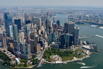 Aerial view of Manhattan, New York city