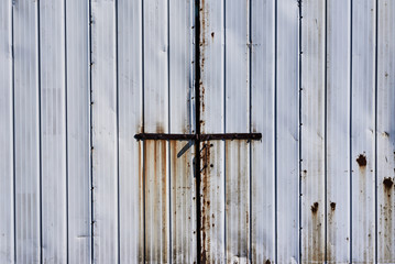 background of old rusty gate front view