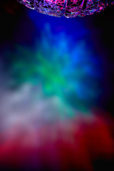 flashes and stripes of light in different colors	