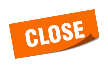 close sticker. close square isolated sign. close
