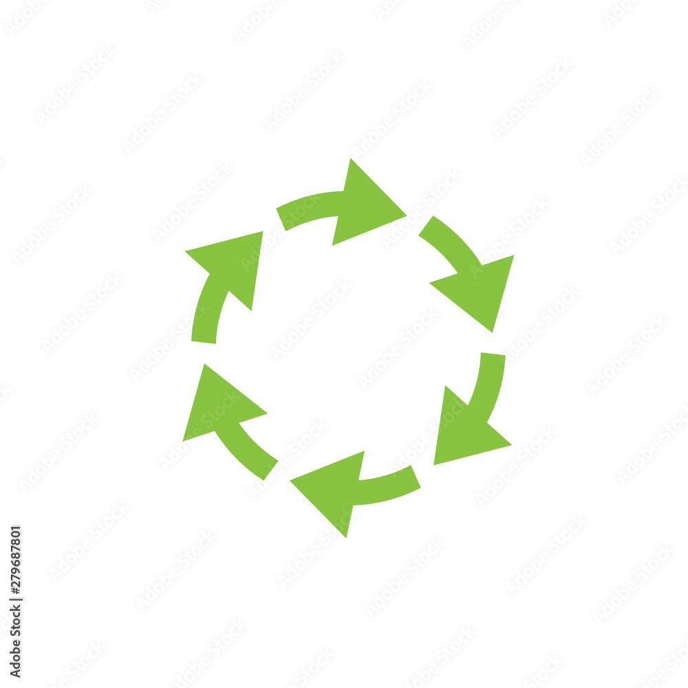 Poster recycle icon template color editable. recycle symbol vector sign isolated on white background. simpl