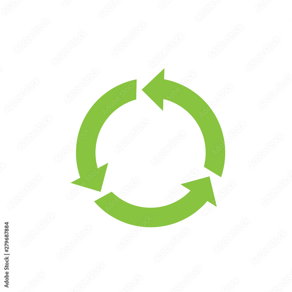 Aufkleber recycle icon template color editable. recycle symbol vector sign isolated on white background. simpl