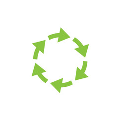 Obraz premium Recycle icon template color editable. Recycle symbol vector sign isolated on white background. Simple logo vector illustration for graphic and web design.