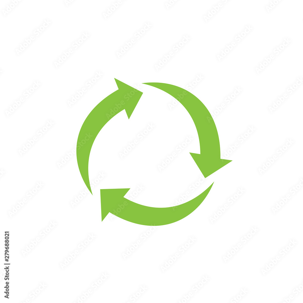Poster Recycle icon template color editable. Recycle symbol vector sign isolated on white background. Simple logo vector illustration for graphic and web design.