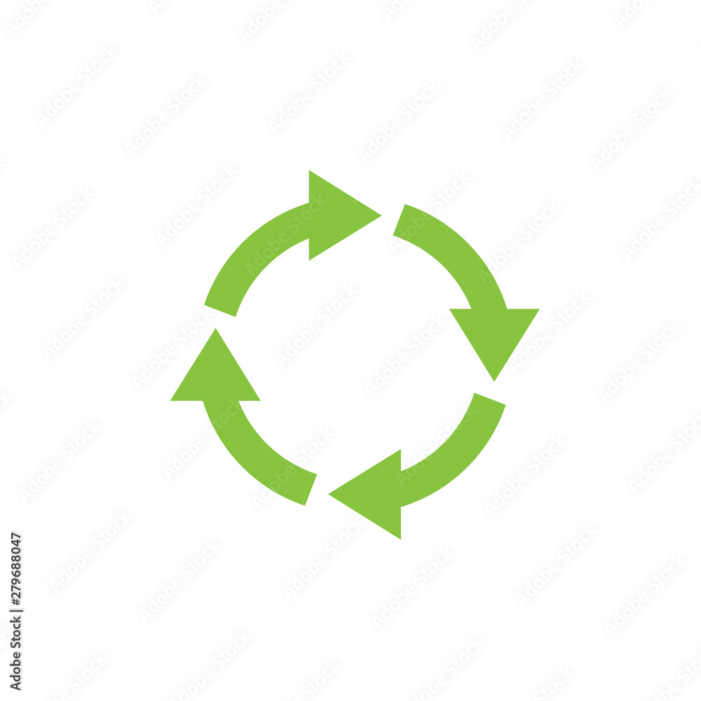 Aufkleber recycle icon template color editable. recycle symbol vector sign isolated on white background. simpl