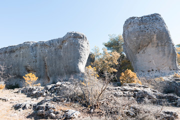 Rock formations due to the passage of time in a spot in Spain