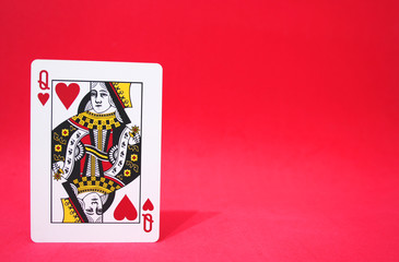 QUEEN OF HEARTS OVER RED
