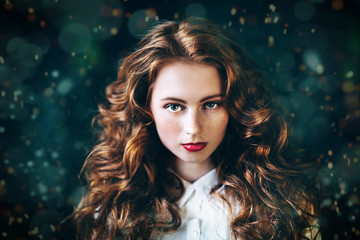 Naklejka premium natural curls on head