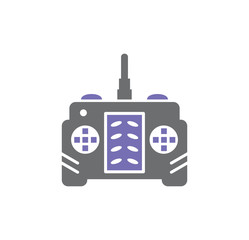 Drone related icon on background for graphic and web design. Simple illustration. Internet concept symbol for website button or mobile app.