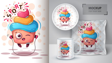 Sport cake - mockup for your idea