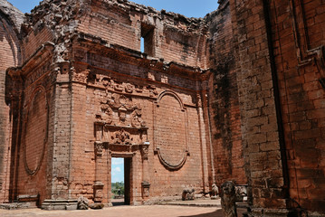Ruins of the Jesuit Guarani reduction La Santisima Trinidad de Parana, UNESCO World Heritage Site, Paraguay, South America