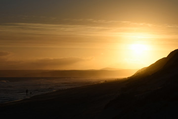 Final Light At Dusk Beach Horizon Sunset