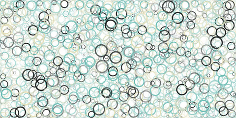 Abstract Generative Art color distributed circles donuts background illustration