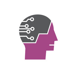 Artificial Intelligence Ai related icon on background for graphic and web design. Simple illustration. Internet concept symbol for website button or mobile app.