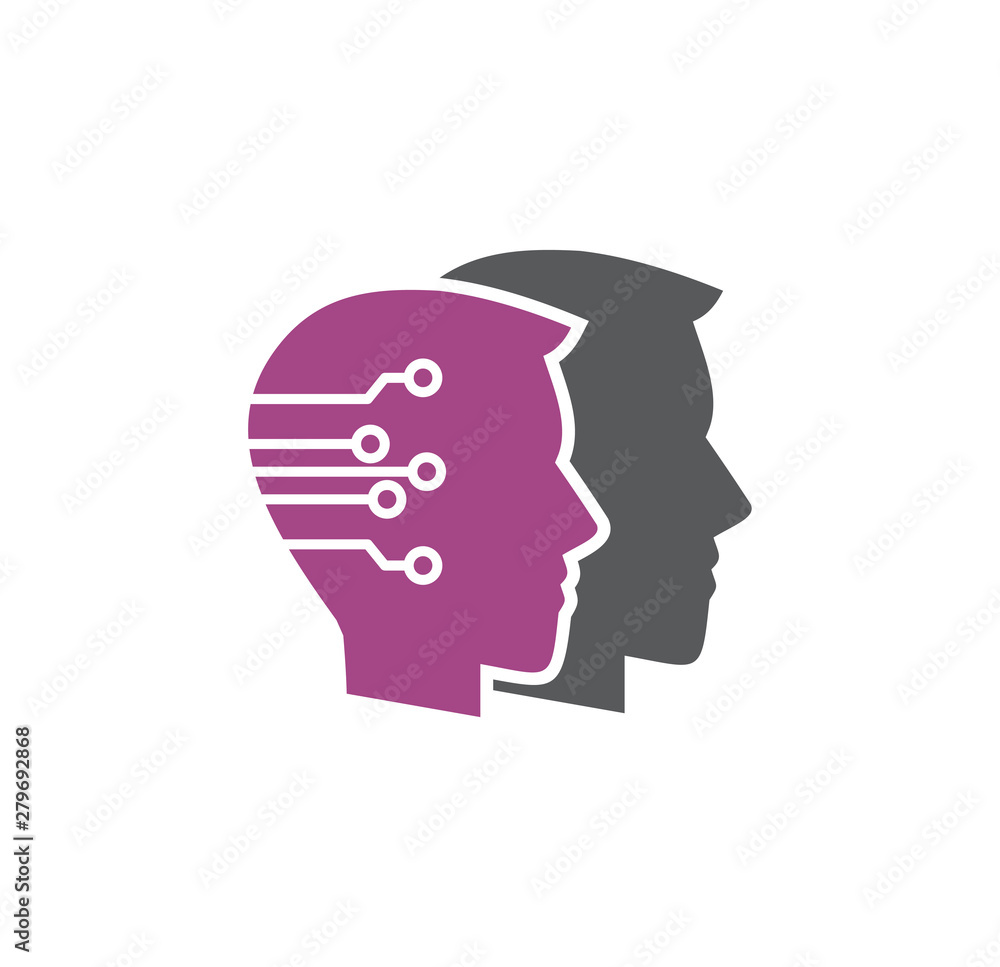 Poster artificial intelligence ai related icon on background for graphic and web design. simple illustratio