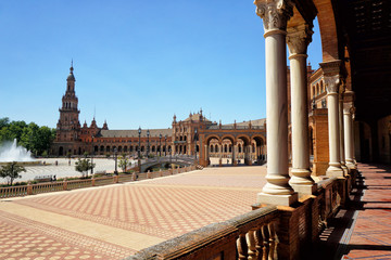 Fototapeta na wymiar Plaza de Espana in Seville