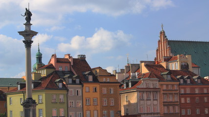 Stare Miasto w Warszawie - Plac Zamkowy z Kolumną Zygmunta.