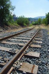 Obraz premium rails de chemin de fer a labandon 