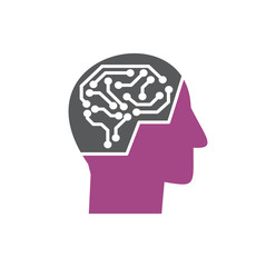 Artificial Intelligence Ai related icon on background for graphic and web design. Simple illustration. Internet concept symbol for website button or mobile app.